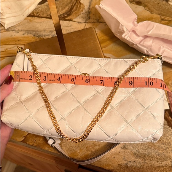 Tory Burch White Quilted Leather Shoulder Bag with Double strap NWT - Picture 13 of 16
